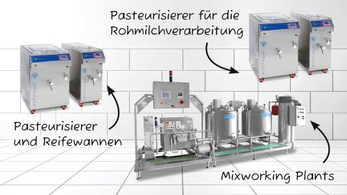 Pasteurisierer und Reifewannen