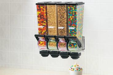 Dispenser Trockenstoffe 4 x 2 liter mit Wandhalterung 