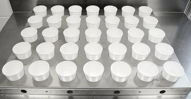 Wendeblech für Abfüllbecher 