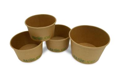 Eisbecher Kraft braun mit PLA Beschichtung 140ml, 1000 Stück