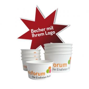 Eisbecher aus Pappe mit Eigendruck 